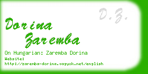 dorina zaremba business card